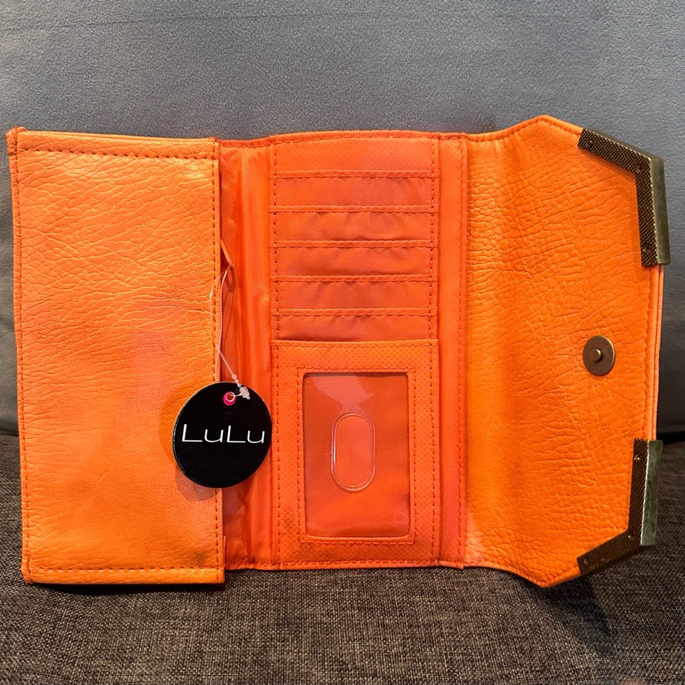NEW WITH TAG LuLu NYC orange dragonfly wallet - Picture 4 of 14